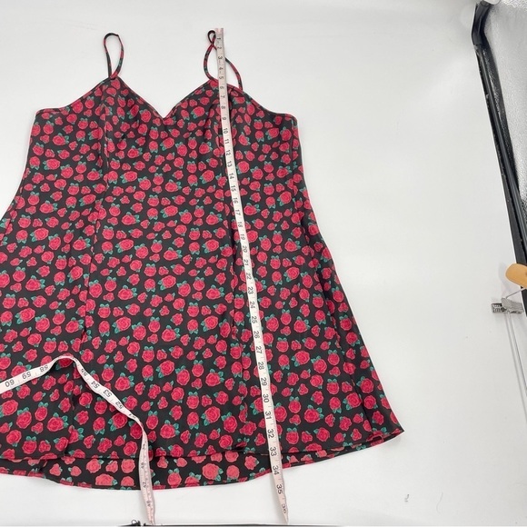 Delicates Rosebud Whimsigoth Lingerie Y2K Mini Satin Slip Dress L Dolls XX - Picture 4 of 11